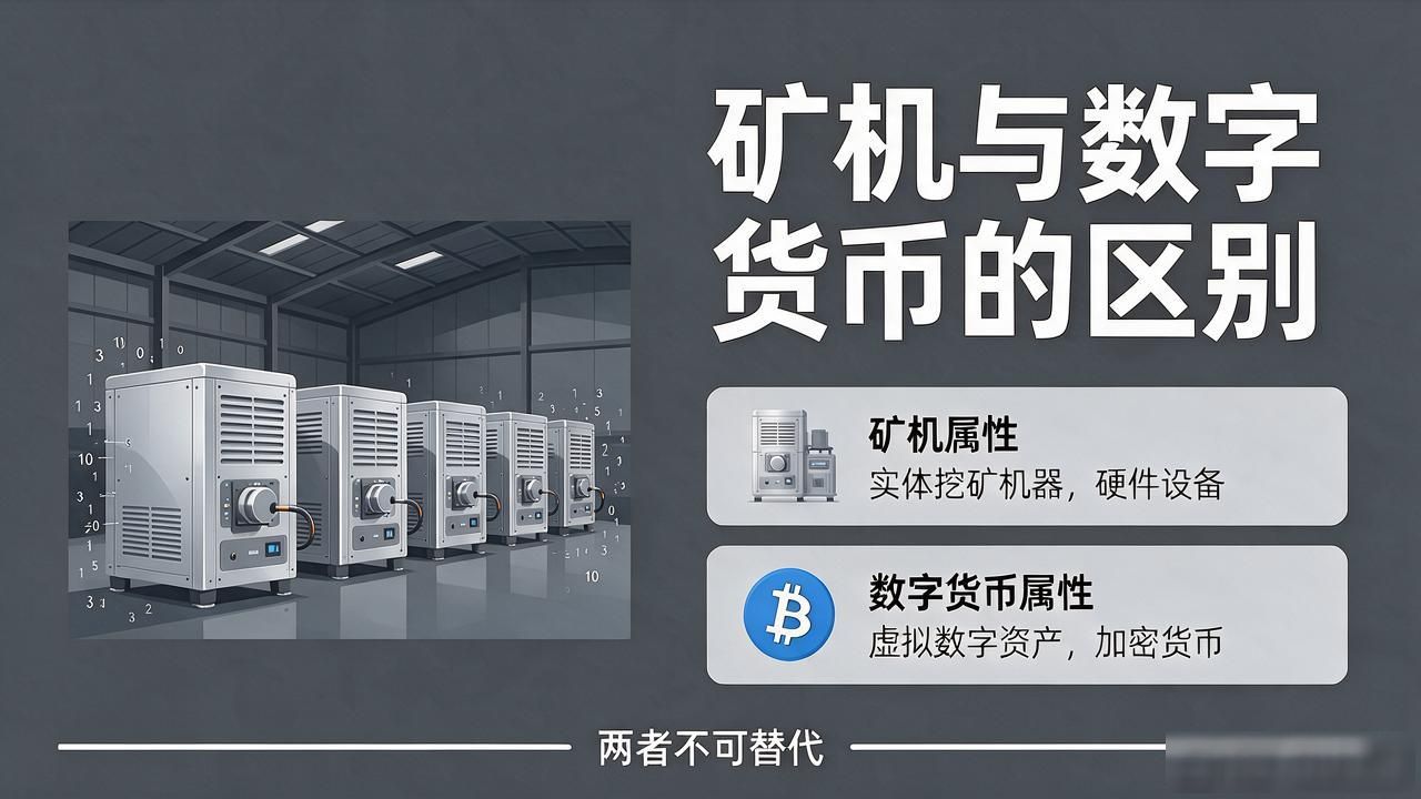 矿机是数字货币吗？不是，它只是挖币用的机器，跟币是两码事
