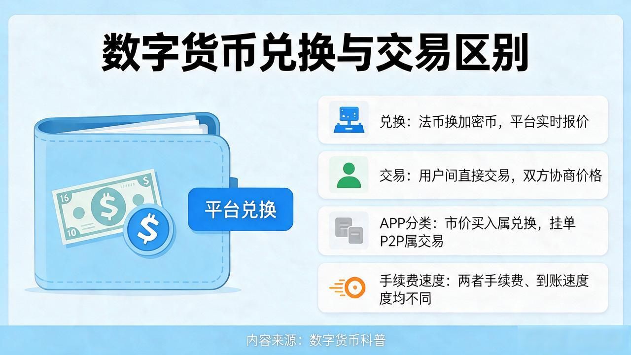兑换数字货币是啥意思？说白了就是拿法币换加密币，跟换外汇一个道理