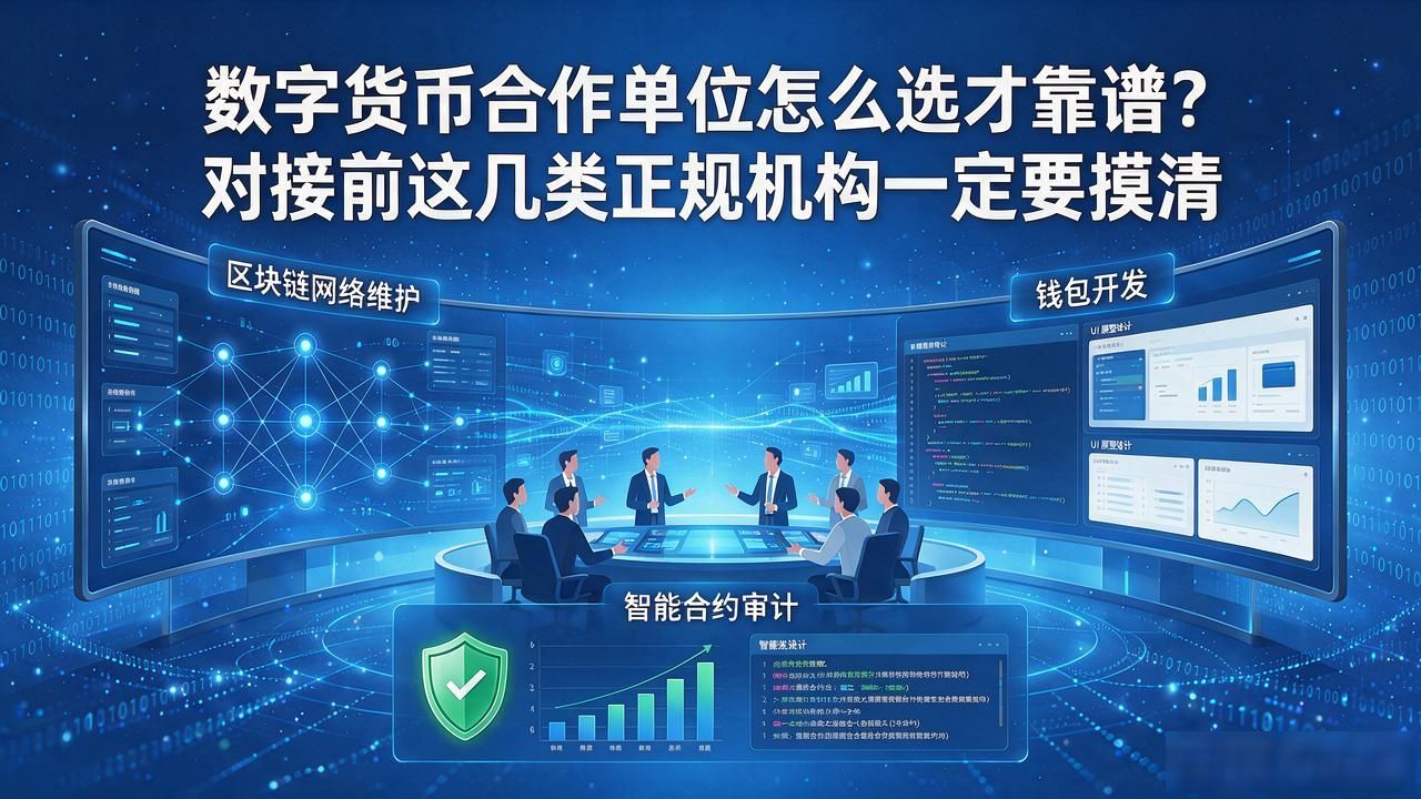 数字货币合作单位怎么选才靠谱？对接前这几类正规机构一定要摸清