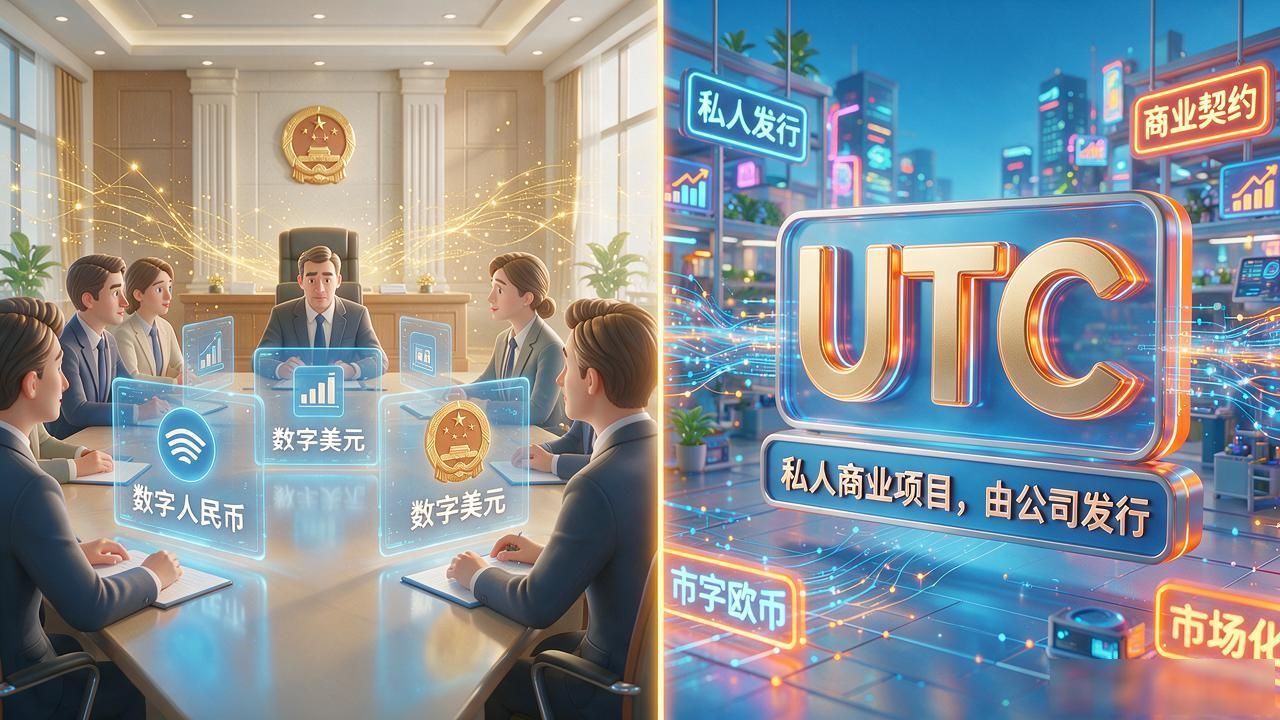 UTC是哪个国家的数字货币？都不是，它是私人项目