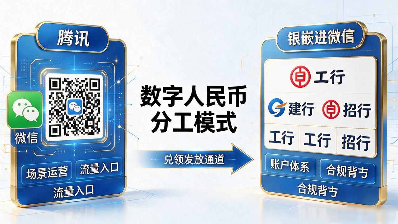 腾讯的数字货币合作具体怎么搭的，跟央行银行怎么分活干的