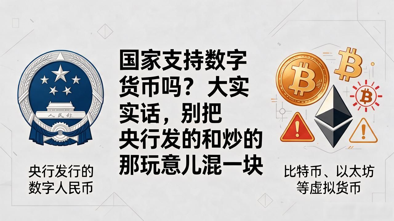 国家支持数字货币吗吗？大实话，别把央行发的和炒的那玩意儿混一块