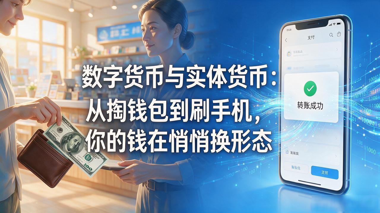数字货币与实体货币：从掏钱包到刷手机，你的钱在悄悄换形态