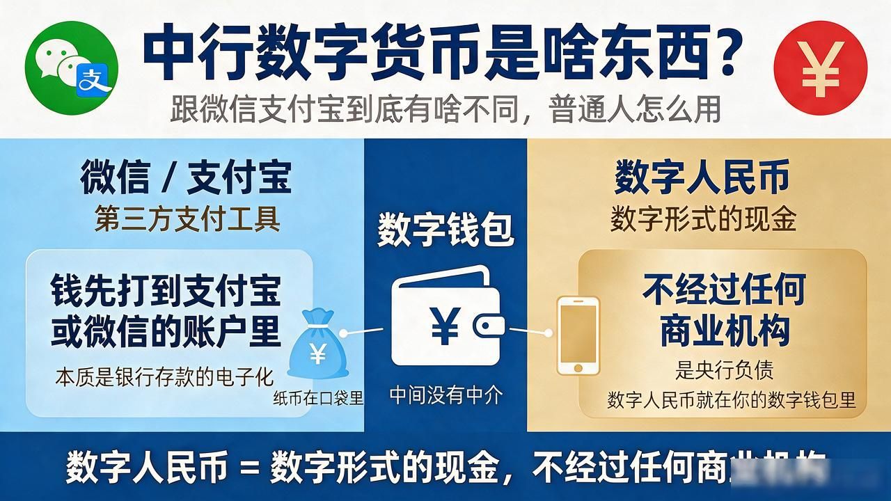中行数字货币是啥东西？跟微信支付宝到底有啥不同，普通人怎么用