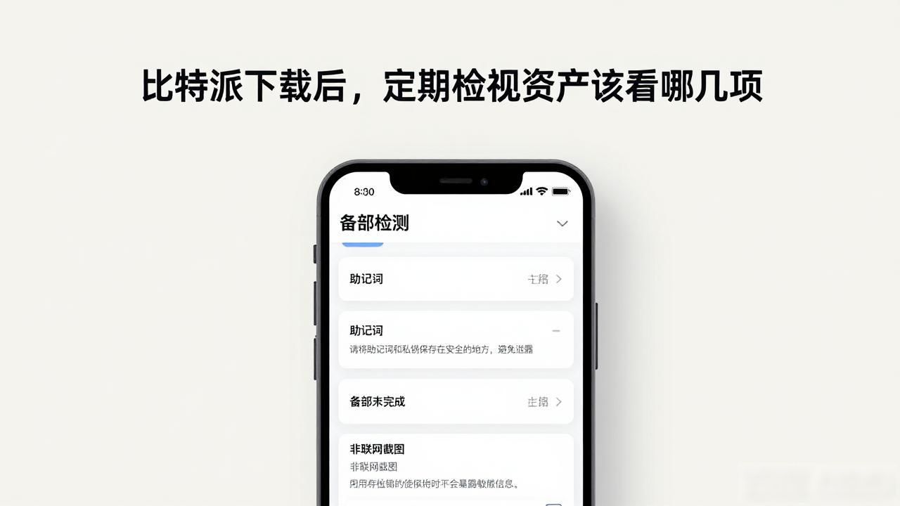 比特派下载后，定期检视资产该看哪几项