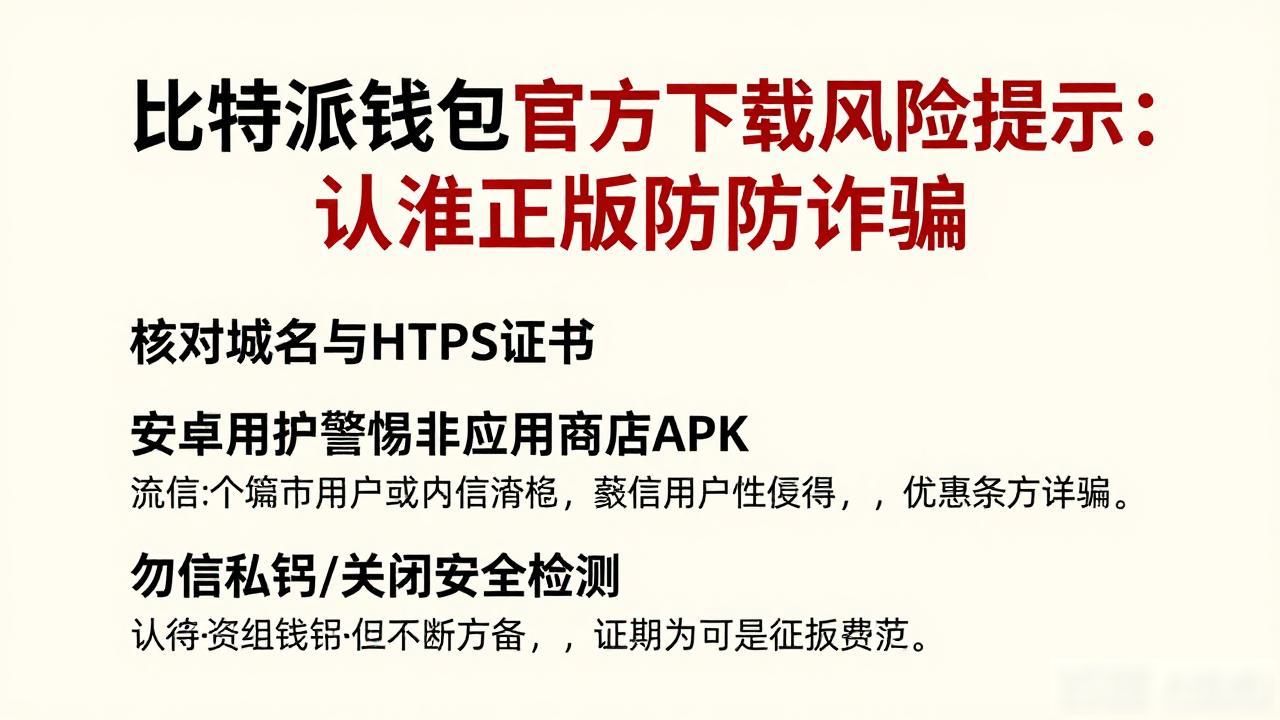 比特派钱包官方下载风险提示：认准正版防诈骗