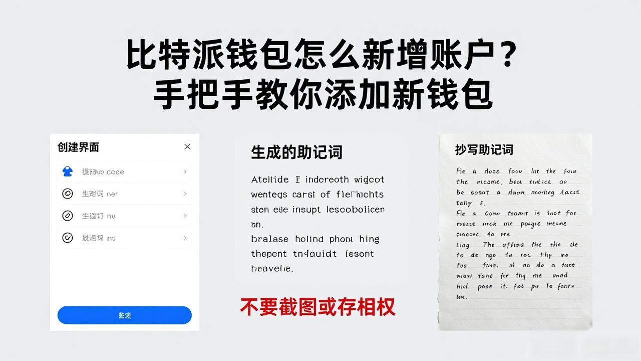 比特派钱包怎么新增账户？手把手教你添加新钱包