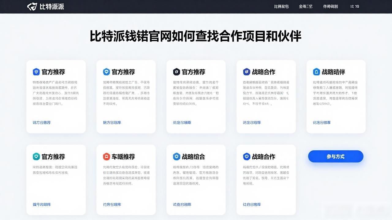 比特派钱包官网如何查找合作项目和伙伴