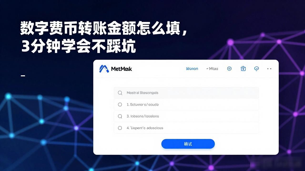 数字货币转账金额怎么填，3分钟学会不踩坑