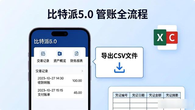 比特派5.0下载后，怎么管好账目？