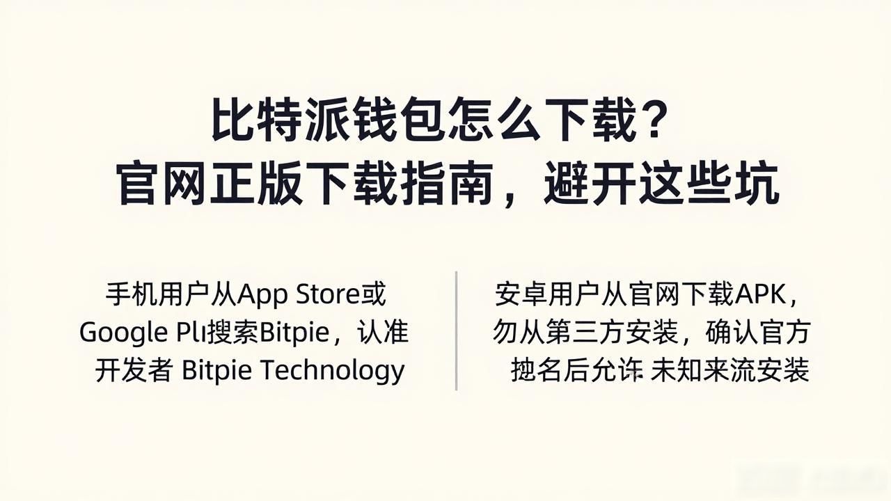 比特派钱包怎么下载？官网正版下载指南，避开这些坑