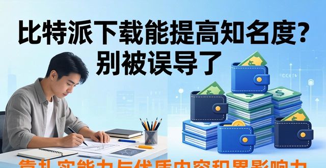 比特派下载能提高知名度？别被误导了