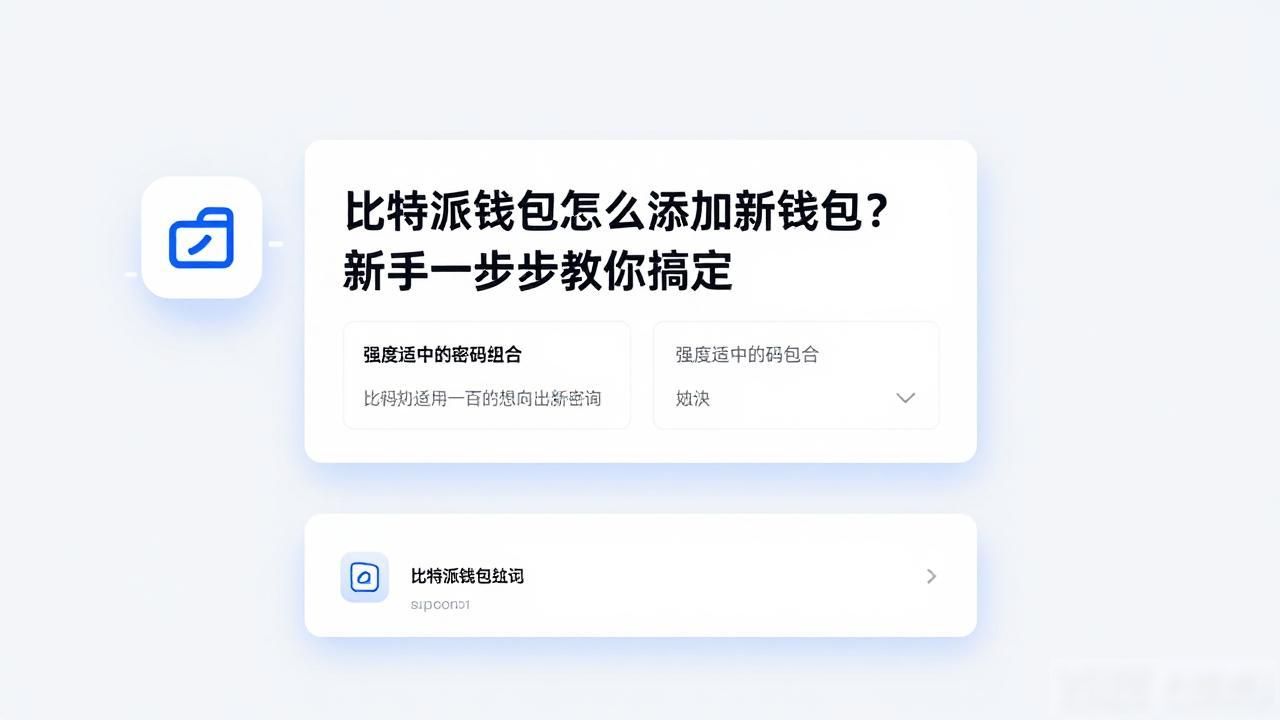比特派钱包怎么添加新钱包？新手一步步教你搞定