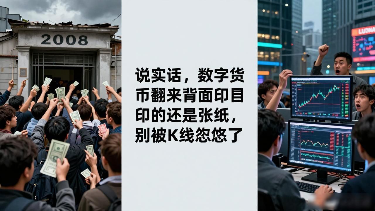 说实话，数字货币翻过来背面印的还是张纸，别被K线忽悠了