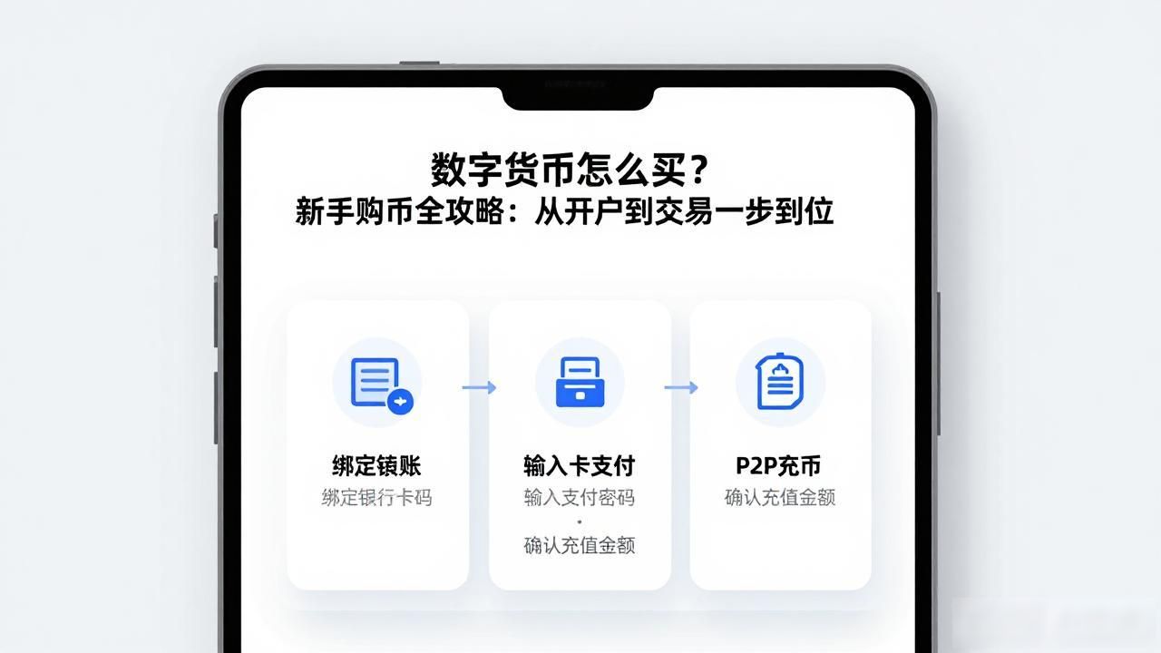数字货币怎么买？新手购币全攻略：从开户到交易一步到位