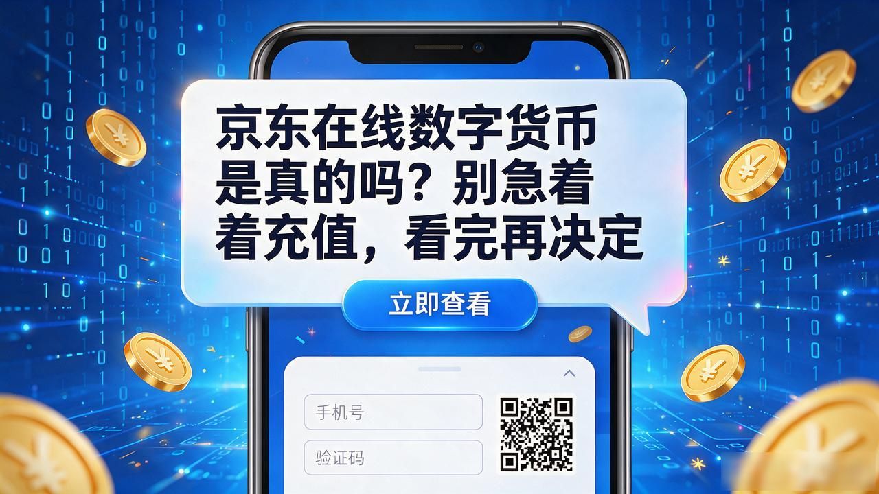 京东在线数字货币是真的吗？别急着充值，看完再决定