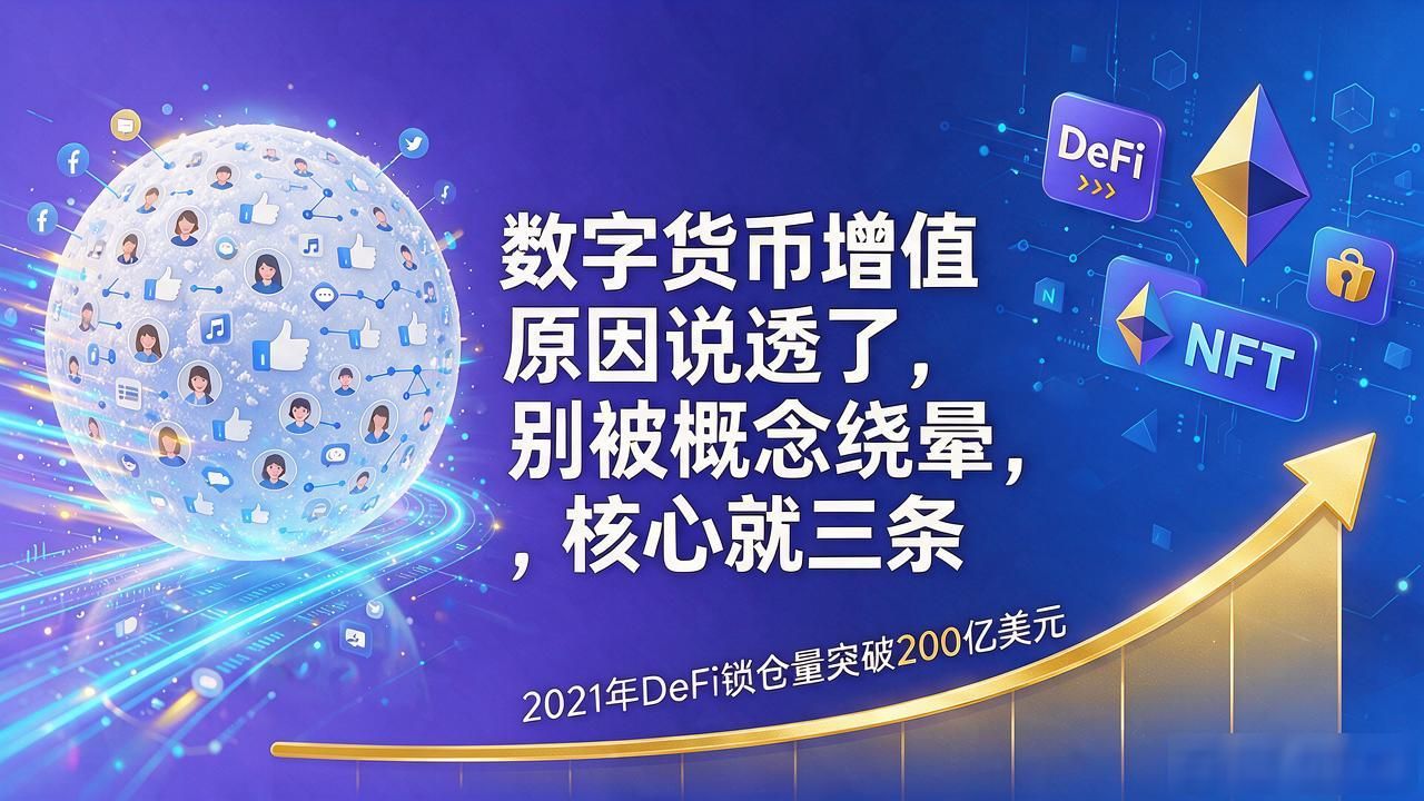 数字货币增值原因说透了，别被概念绕晕，核心就三条