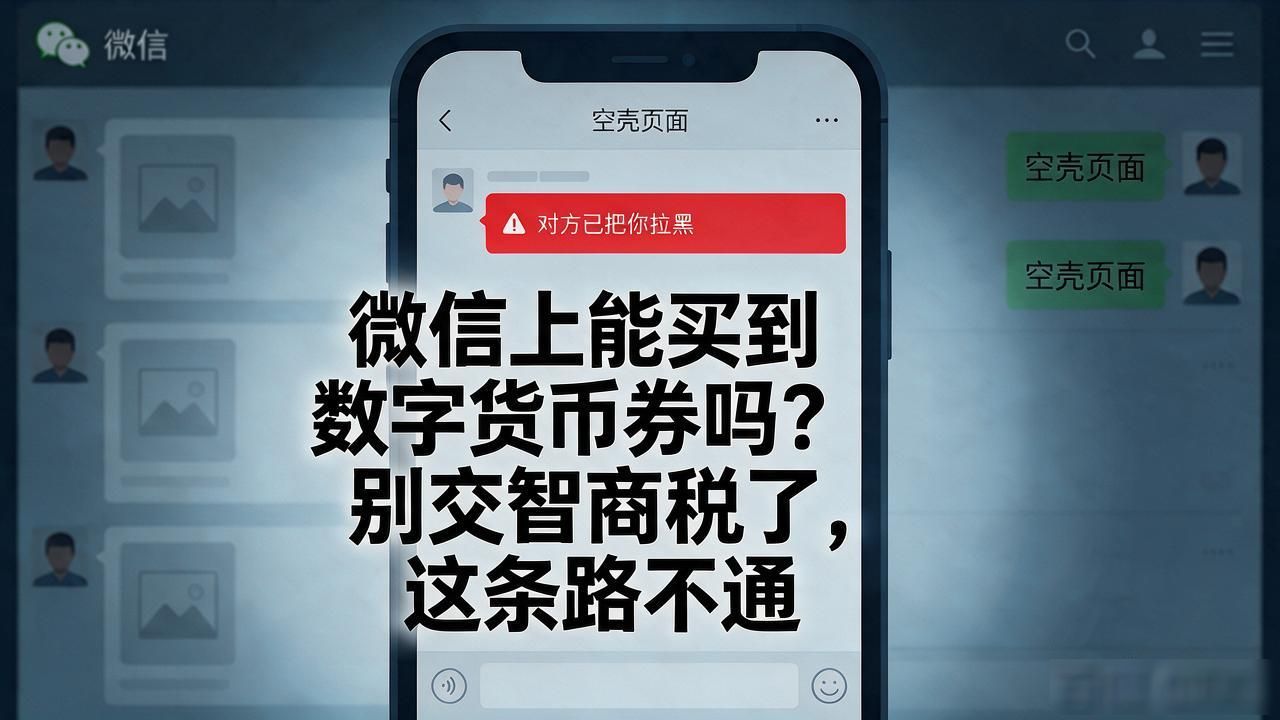 微信上能买到数字货币券吗？别交智商税了，这条路不通