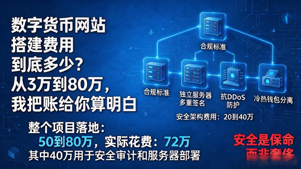 数字货币网站搭建费用到底多少？从3万到80万，我把账给你算明白