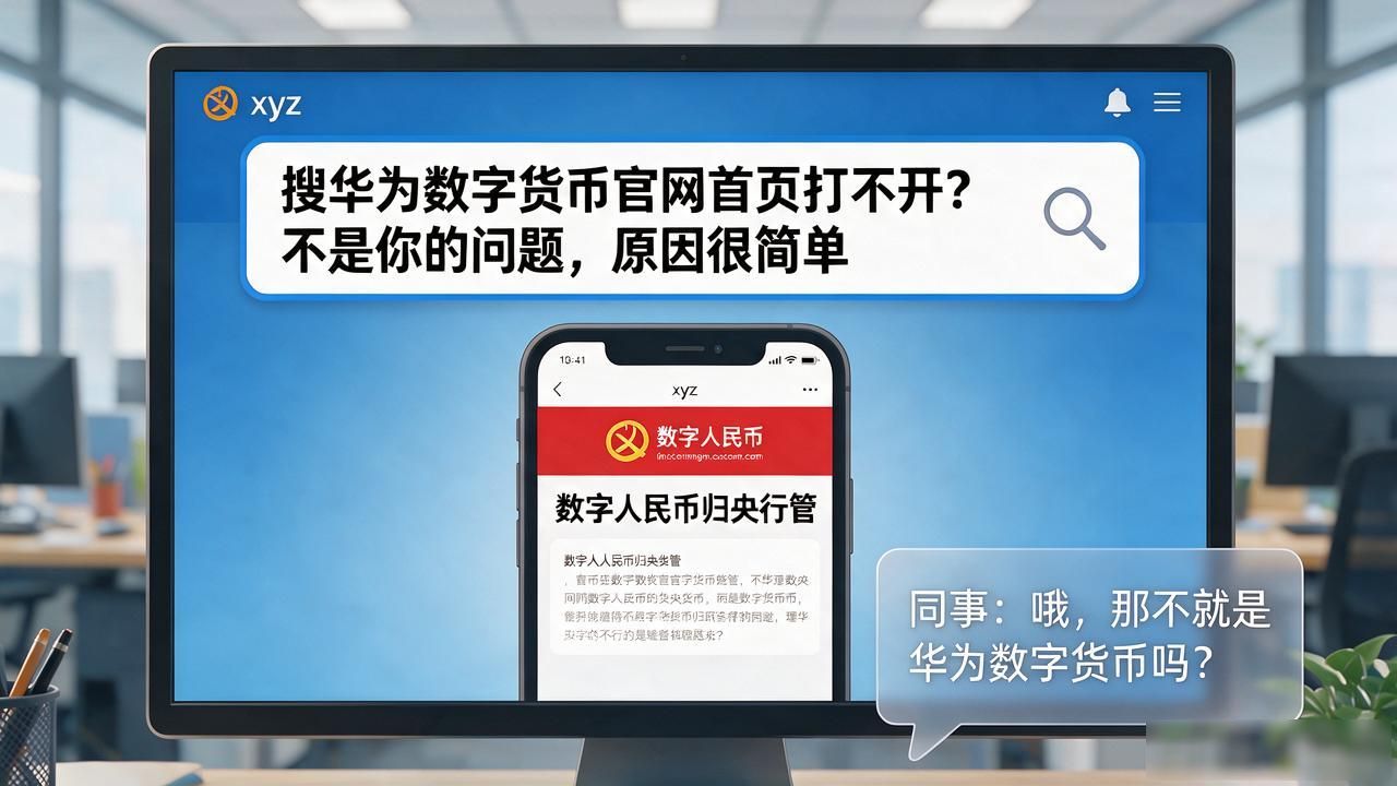搜华为数字货币官网首页打不开？不是你的问题，原因很简单