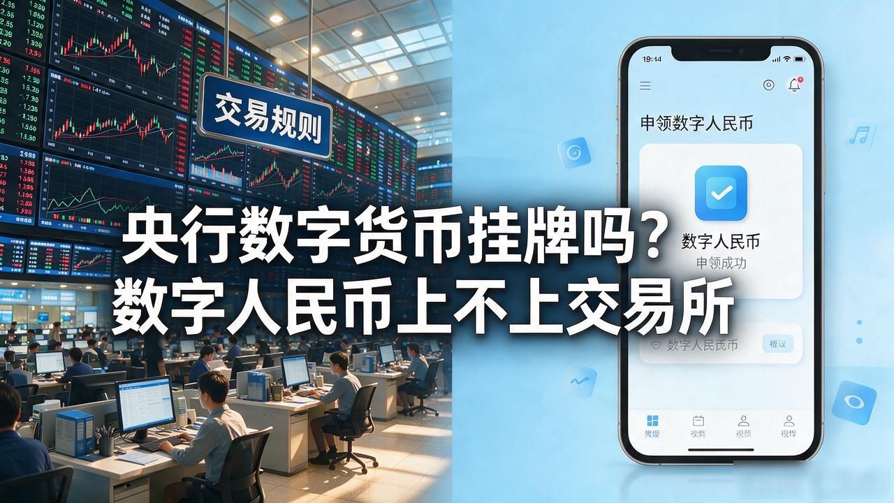 央行数字货币挂牌吗？数字人民币上不上交易所