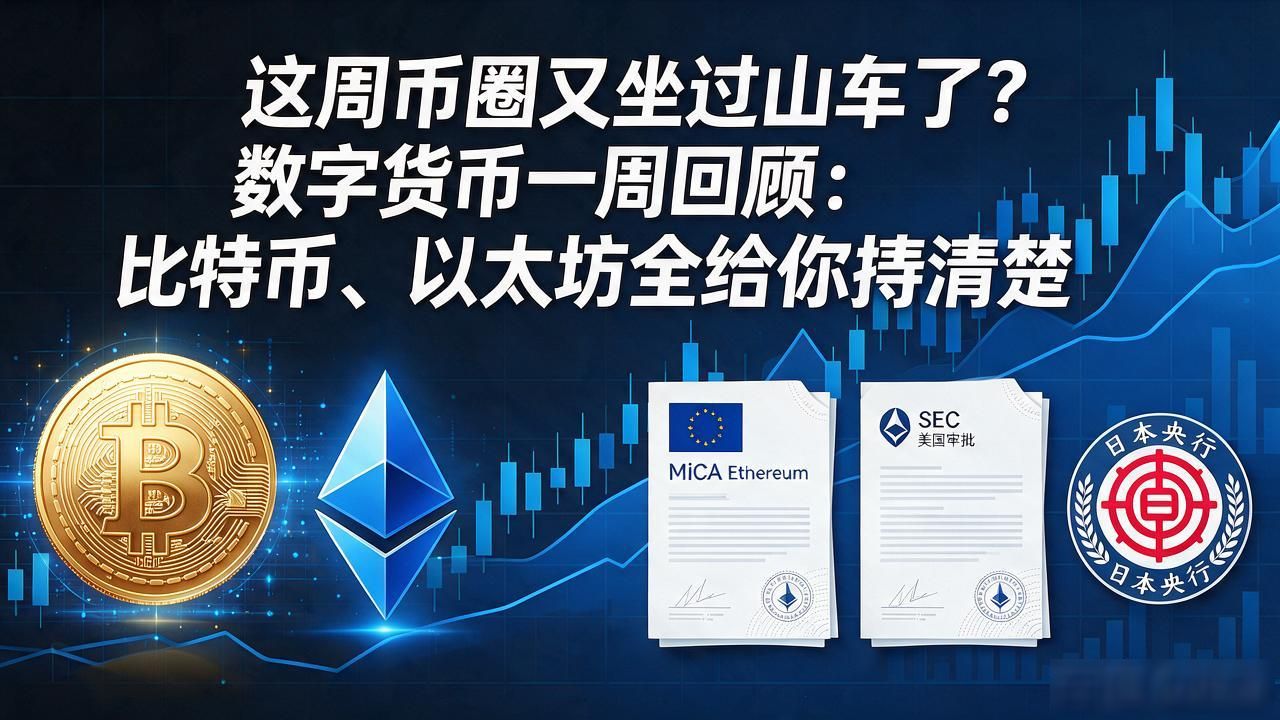 这周币圈又坐过山车了？数字货币一周回顾：比特币、以太坊全给你捋清楚