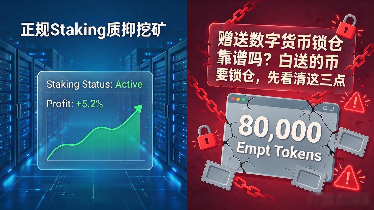 赠送数字货币锁仓靠谱吗？白送的币要锁仓，先看清这三点