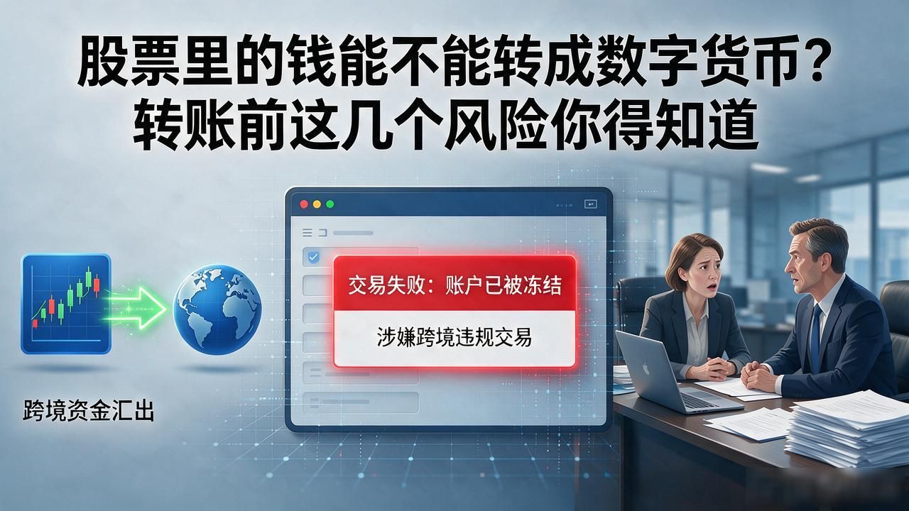 股票里的钱能不能转成数字货币？转账前这几个风险你得知道