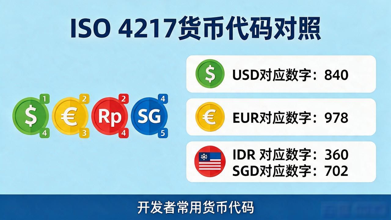 ISO 4217货币代码数字对照：开发者完整指南