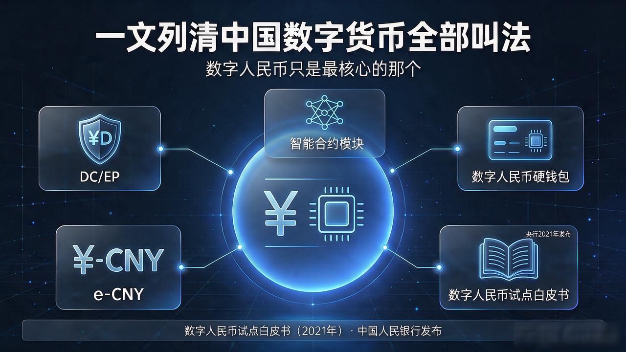 一文列清中国数字货币全部叫法，数字人民币只是最核心的那个