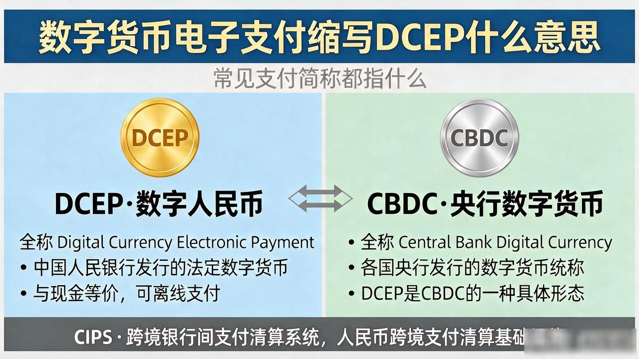 数字货币电子支付缩写DCEP什么意思，常见支付简称都指什么