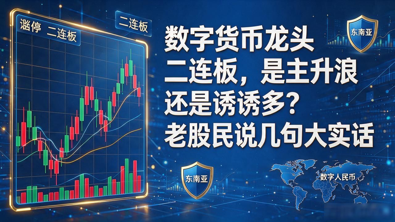数字货币龙头二连板，是主升浪还是诱多？老股民说几句大实话
