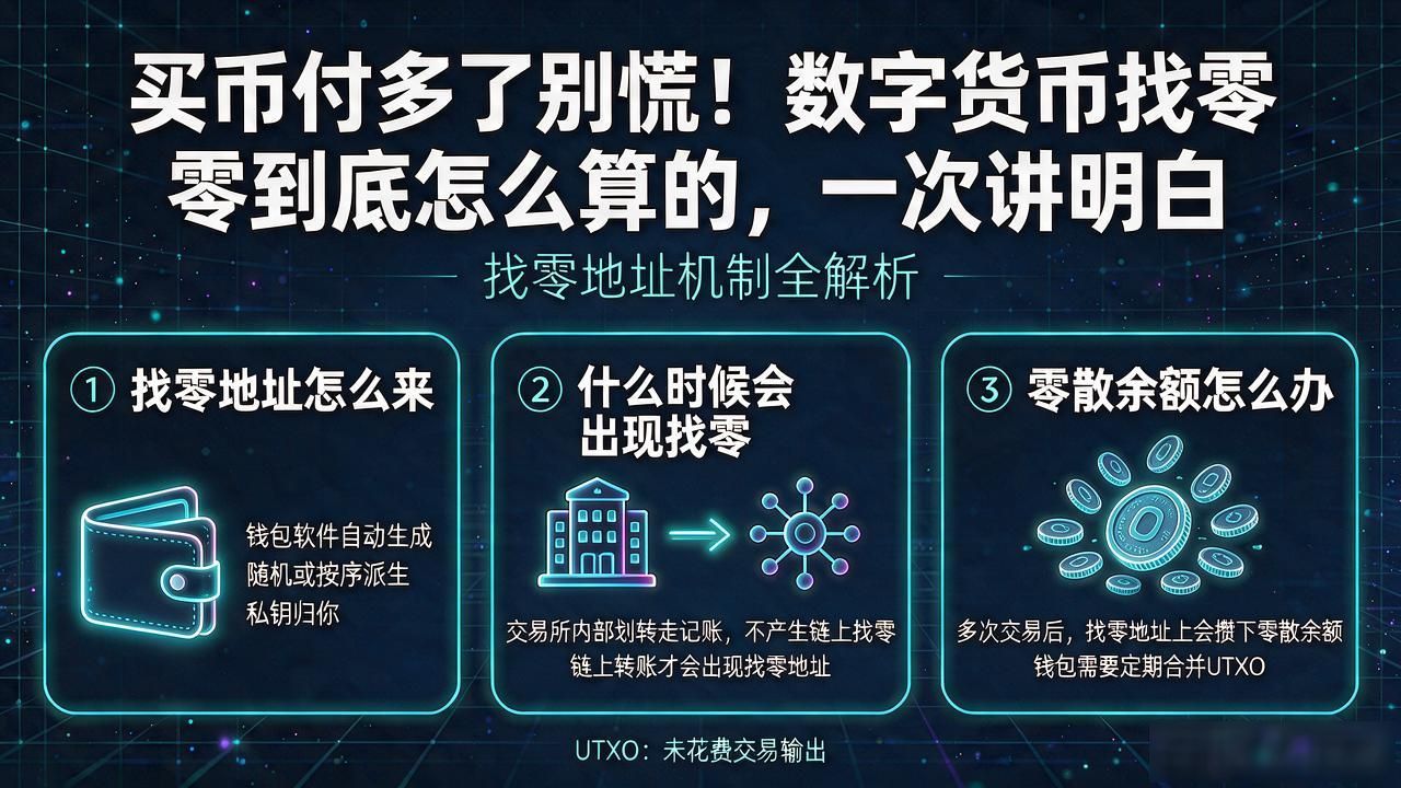 买币付多了别慌！数字货币找零到底怎么算的，一次讲明白