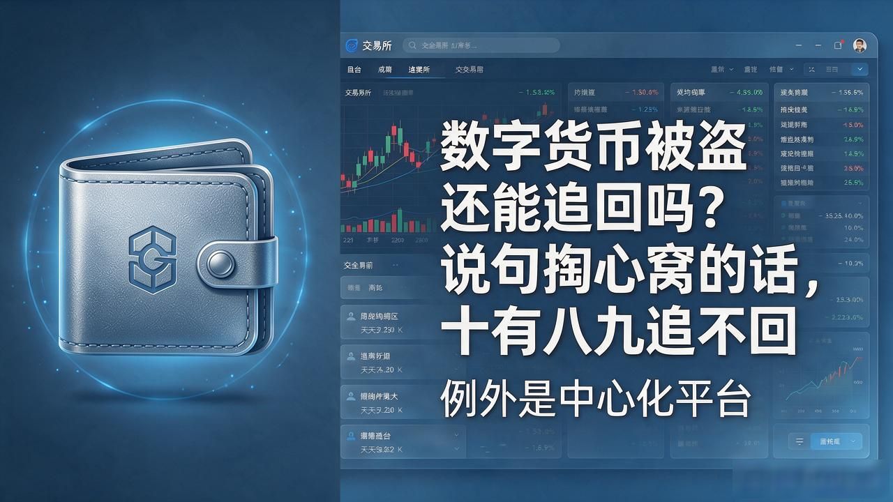 数字货币被盗还能追回吗？说句掏心窝的话，十有八九追不回